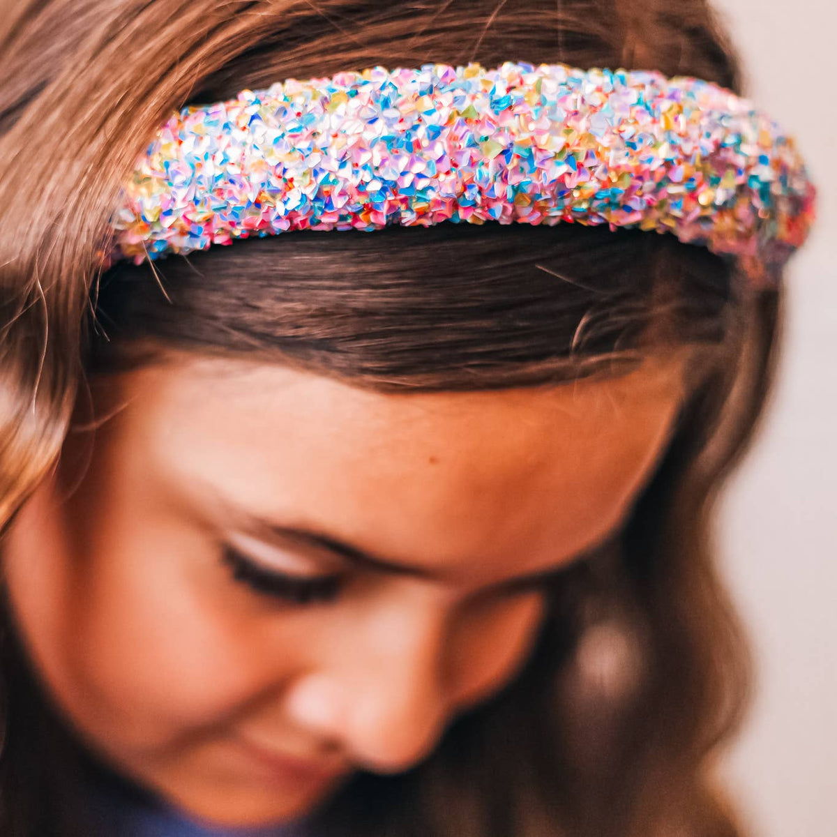 Kids Padded Headband - Chunky Sequin Hair Band