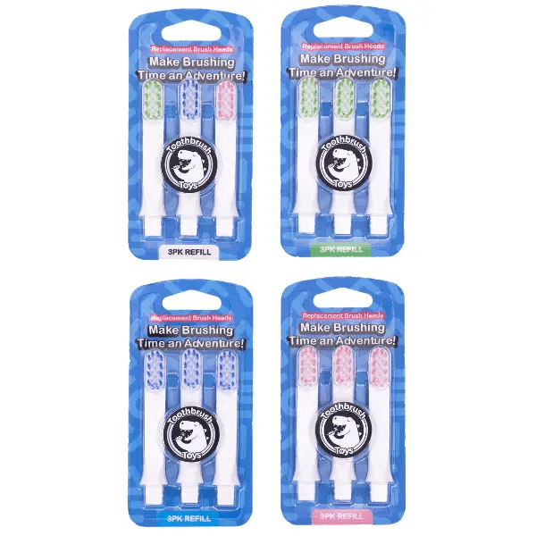Toothbrush Toys Kids Toothbrush Replacement Heads 3-Pack