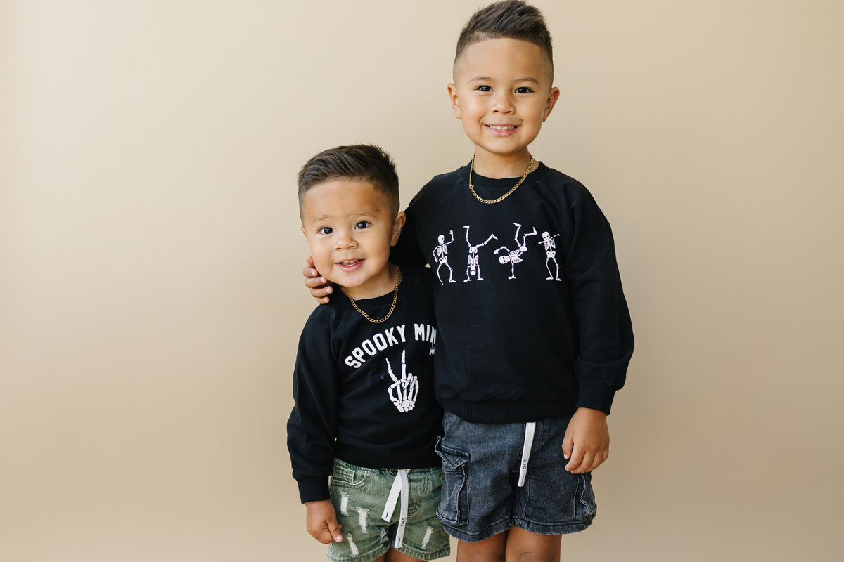 Organic Cotton Dancing Skeletons Crewneck Sweatshirt