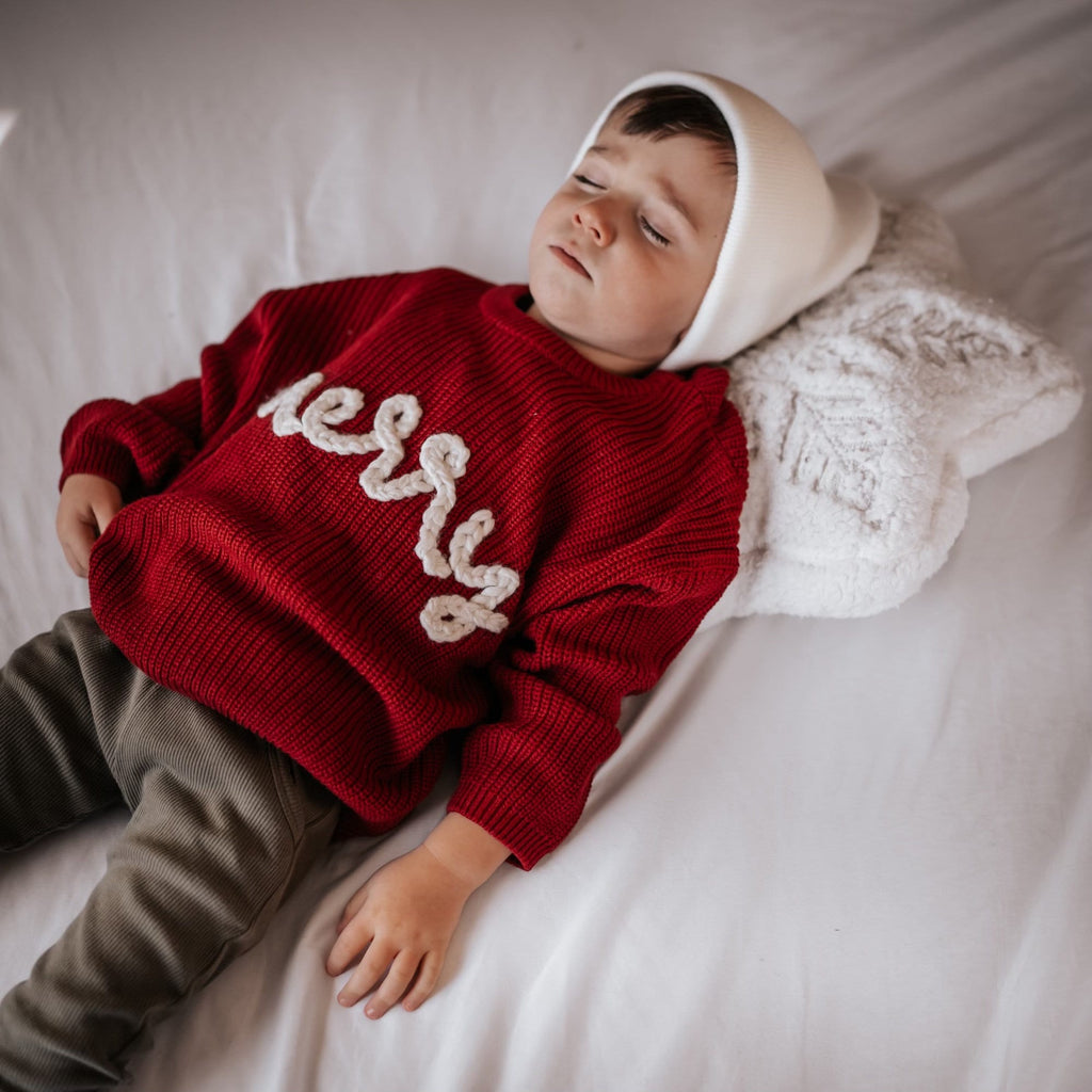 Merry Hand Embroidered Sweater *0-3 & 3-6 months left